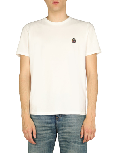 Shop Parajumpers Logo Patch T-shirt In Bianco