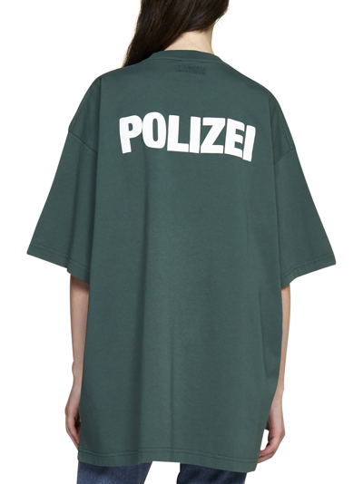 Shop Vetements T-shirt In Police Green