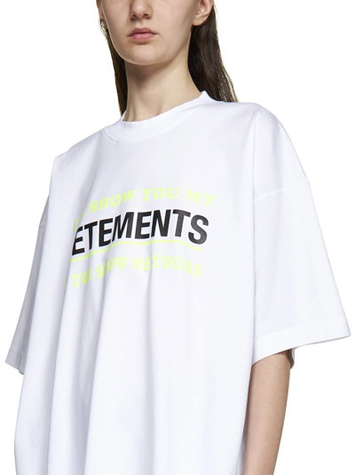 Shop Vetements T-shirt In White