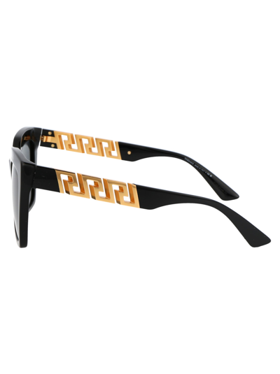Shop Versace 0ve4418 Sunglasses In Gb1/87 Black Dark Grey