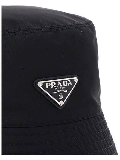 Shop Prada Bucket Hat In Nero