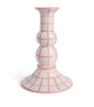 Shop Vaisselle Lumiere Candle Holder (21cm) In Pink