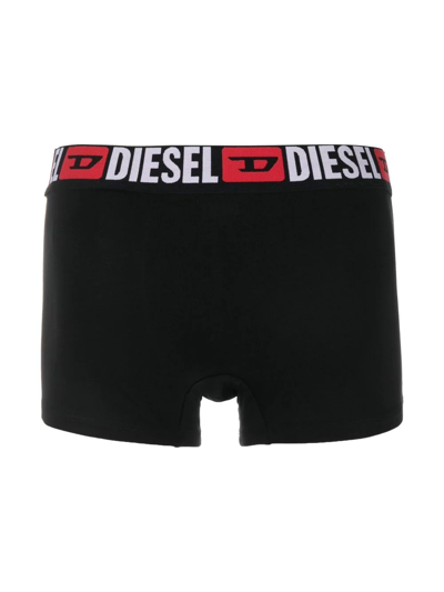 Shop Diesel Umbx-damien Boxer Briefs (pack Of Three) In Black