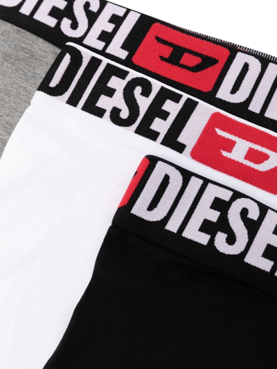 Shop Diesel Umbx-damien Boxer Briefs (pack Of Three) In Black