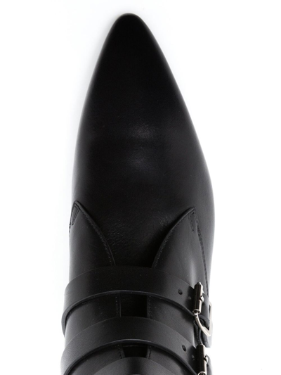 Saint Laurent Black Gothic Manito Boots For Men In Black
