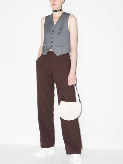 Shop The Frankie Shop Gelso Button-front Waistcoat In Grey