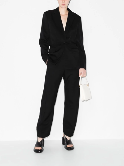 Shop Jw Anderson Cut-out Oversized Blazer In Black