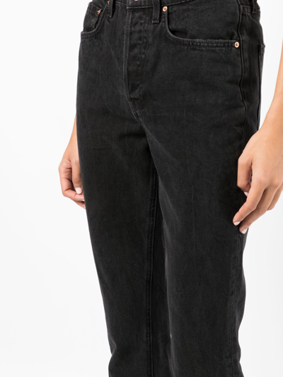 Shop Grlfrnd Karolina Cropped Slim-cut Jeans In Black