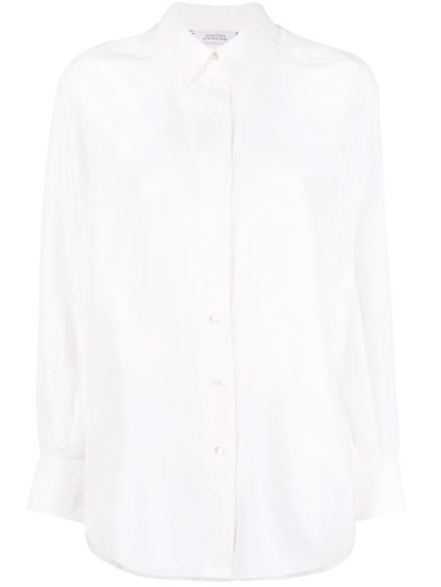 Shop Dorothee Schumacher Button-detail Silk Shirt In White