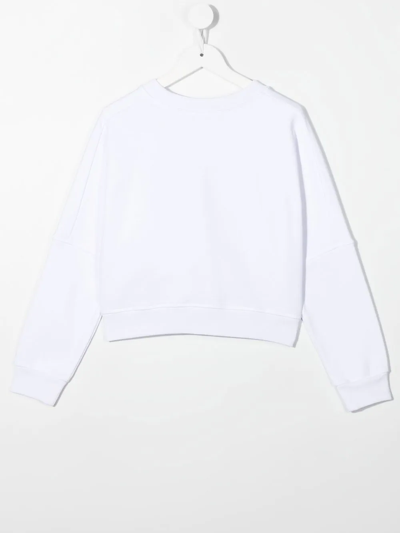 Shop Dsquared2 Logo-print Cotton Sweatshirt In White