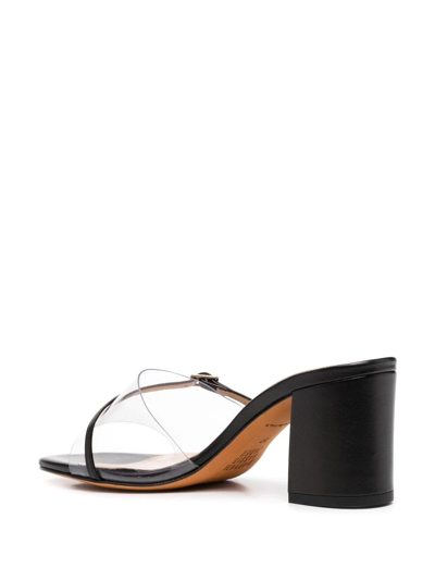 Shop Maryam Nassir Zadeh Transparent-strap Leather Sandals In Black