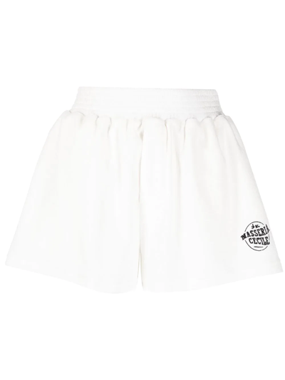 Shop Etre Cecile Terry-cloth Track Shorts In White