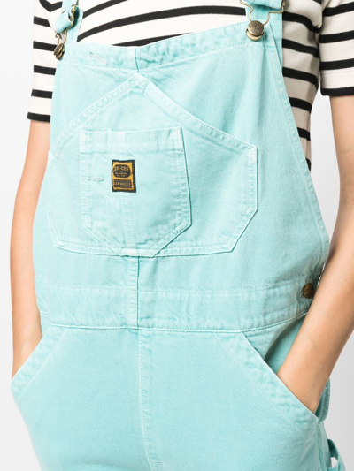 Washington Dee Cee Logo Patch Organic Cotton Dungarees In Green