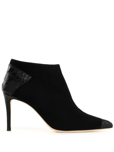 Shop Giuseppe Zanotti Daiana Suede Ankle Boots In Black