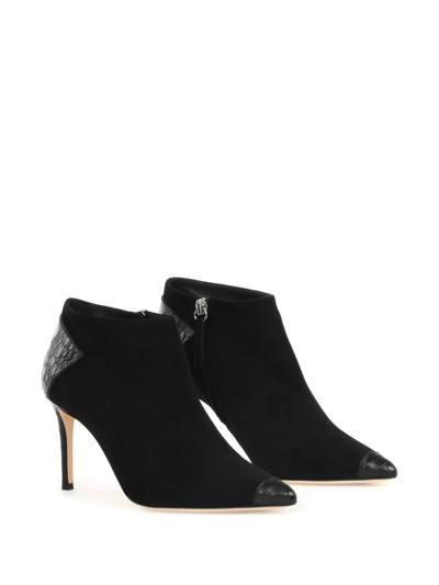Shop Giuseppe Zanotti Daiana Suede Ankle Boots In Black