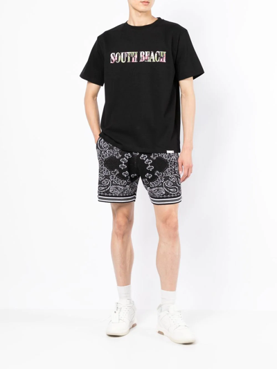 Shop Bape Black *a Bathing Ape® Slogan-print Short-sleeve T-shirt In Black