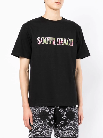 Shop Bape Black *a Bathing Ape® Slogan-print Short-sleeve T-shirt In Black
