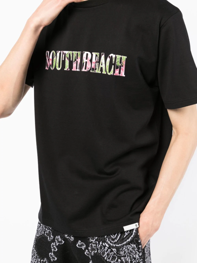 Shop Bape Black *a Bathing Ape® Slogan-print Short-sleeve T-shirt In Black