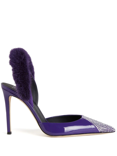 Shop Giuseppe Zanotti Henriette Strass Embellished Pumps In Purple