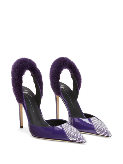 Shop Giuseppe Zanotti Henriette Strass Embellished Pumps In Purple