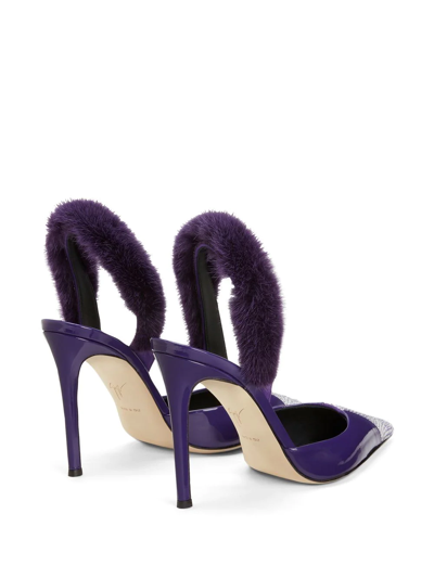 Giuseppe Zanotti Henriette Strass Embellished Pumps In Purple