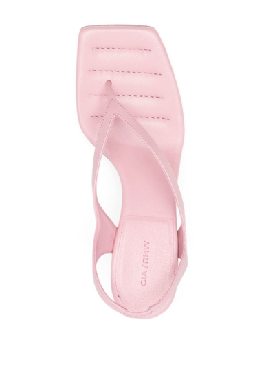 Shop Gia Borghini Rosie Leather Sandals In Pink