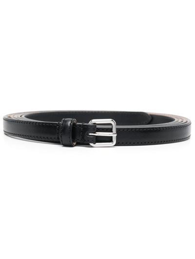 Alexander Mcqueen Buckled Adjustable Belt In Black