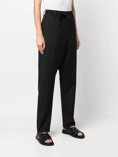 Gabriele Pasini Drawstring Drop-crotch Trousers In Black