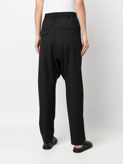 Gabriele Pasini Drawstring Drop-crotch Trousers In Black