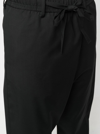 Shop Gabriele Pasini Drawstring Drop-crotch Trousers In Black