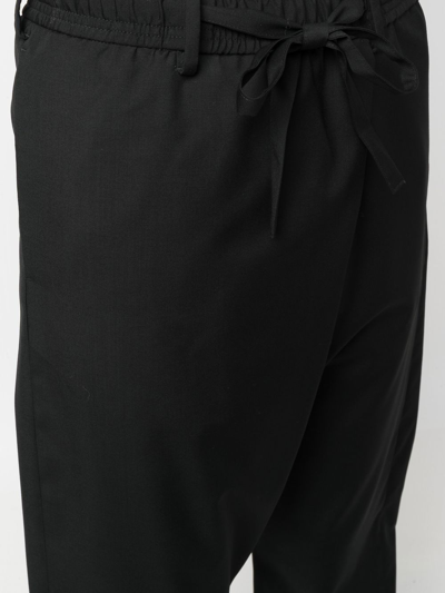 Gabriele Pasini Drawstring Drop-crotch Trousers In Black