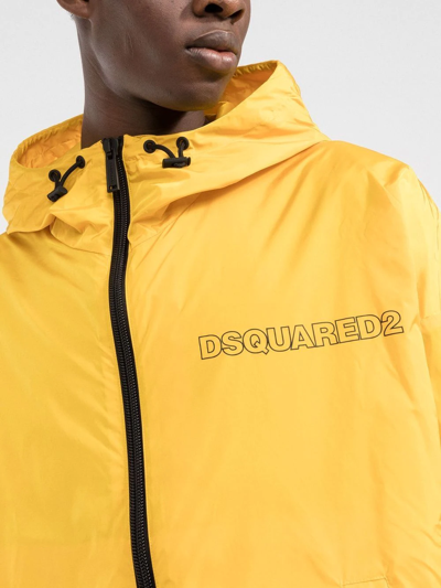 Shop Dsquared2 Lightweight Zip-front Jacket In Yellow