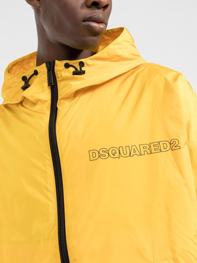 Dsquared2 Lightweight Zip-front Jacket In Yellow