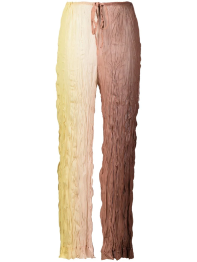 Erika Cavallini Carmen Crepe Trousers In Brown