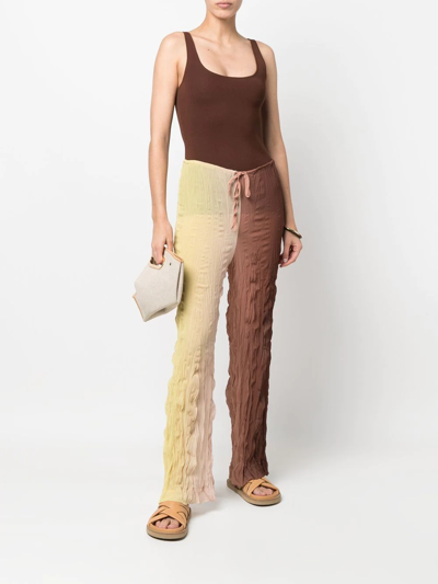 Erika Cavallini Carmen Crepe Trousers In Brown