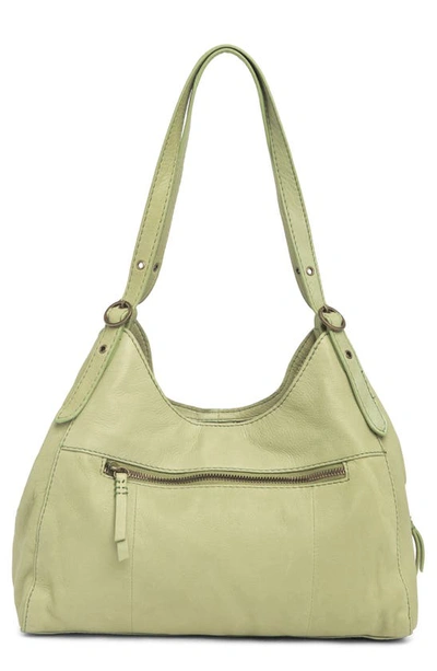 Shop American Leather Co. Shoulder Handbag In Pottery Green