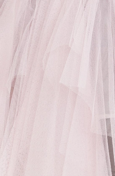 Zimmermann Rhythmic Off The Shoulder Long Sleeve Tulle Minidress In Lilac