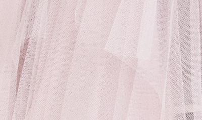 Zimmermann Rhythmic Off The Shoulder Long Sleeve Tulle Minidress In Lilac