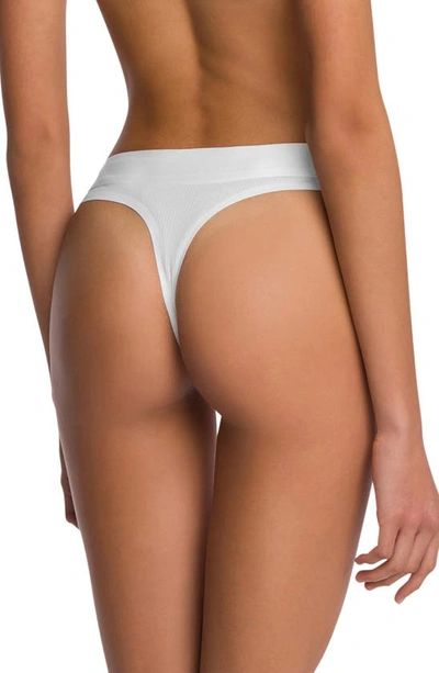 Shop Wolford Beauty Thong In Pearl