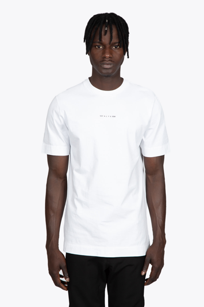 Shop Alyx Sphere Logo S/s Tee White Cotton T-shirt With Back Logo - Sphere Logo Tee In Bianco