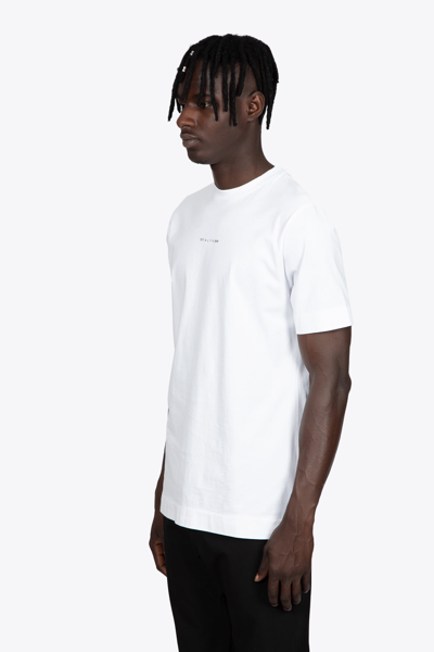 Shop Alyx Sphere Logo S/s Tee White Cotton T-shirt With Back Logo - Sphere Logo Tee In Bianco