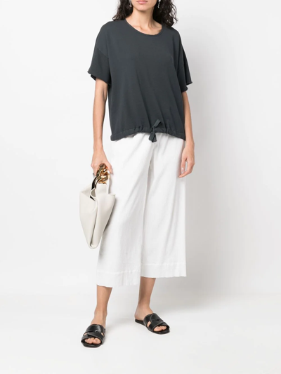 Kristensen Du Nord Drawstring Hem T-shirt In Grey