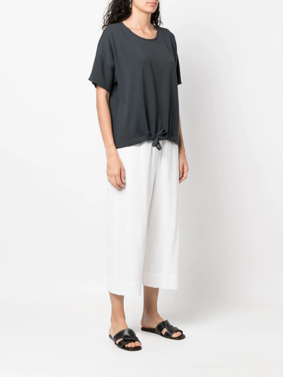 Kristensen Du Nord Drawstring Hem T-shirt In Grey