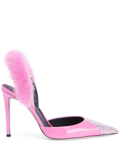 Shop Giuseppe Zanotti Henriette Strass Embellished Pumps In Rosa