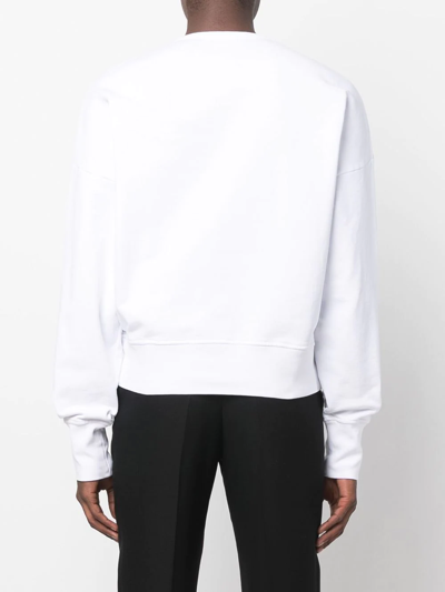 Shop Alexander Mcqueen Logo-print Oversized Sweatshirt In White