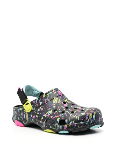 Crocs All Terrain Terrazzo Paint-splatter Clogs In Black | ModeSens