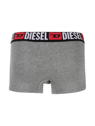 Shop Diesel Umbx-damien Boxer Briefs (pack Of Three) In 黑色