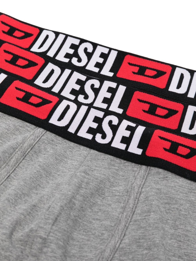 Shop Diesel Umbx-damien Boxer Briefs (pack Of Three) In 黑色