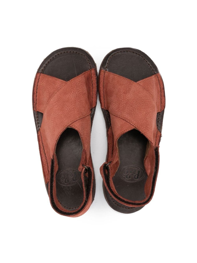 Pèpè Crossover Suede Sandals In 褐色