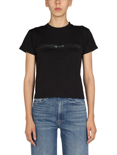 Shop Aries "shrunken" T-shirt In Black